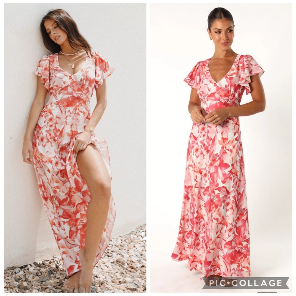 Petal & Pup Ramsey Maxi‎ Dress Red Floral S